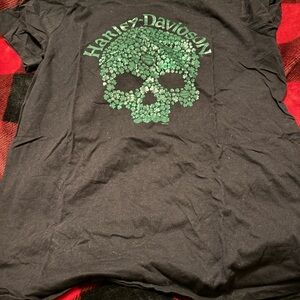 Harley-Davidson Black Tee with Green Graphic